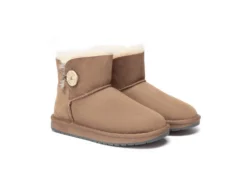 Australia Premium Double Face Sheepskin Water Resistant Mini Button Boots -Ugg ugg boots ugg boots australia premium double face sheepskin mini button boots 2 scaled
