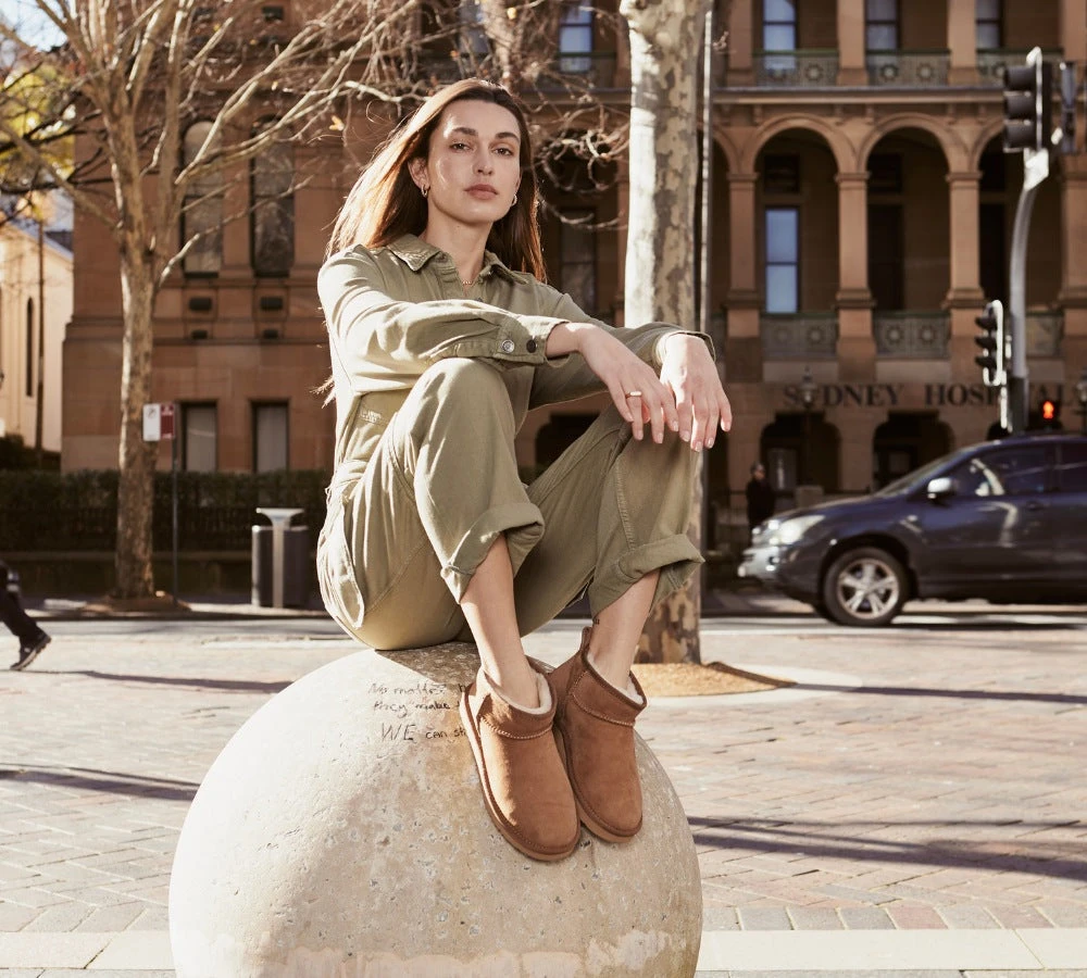 UGG Boots Sheepskin Wool Classic Ankle Ultra Mini Boots Jade 2 UGG Boots Sheepskin Wool Classic Ankle Ultra Mini Boots Jade - Image 2