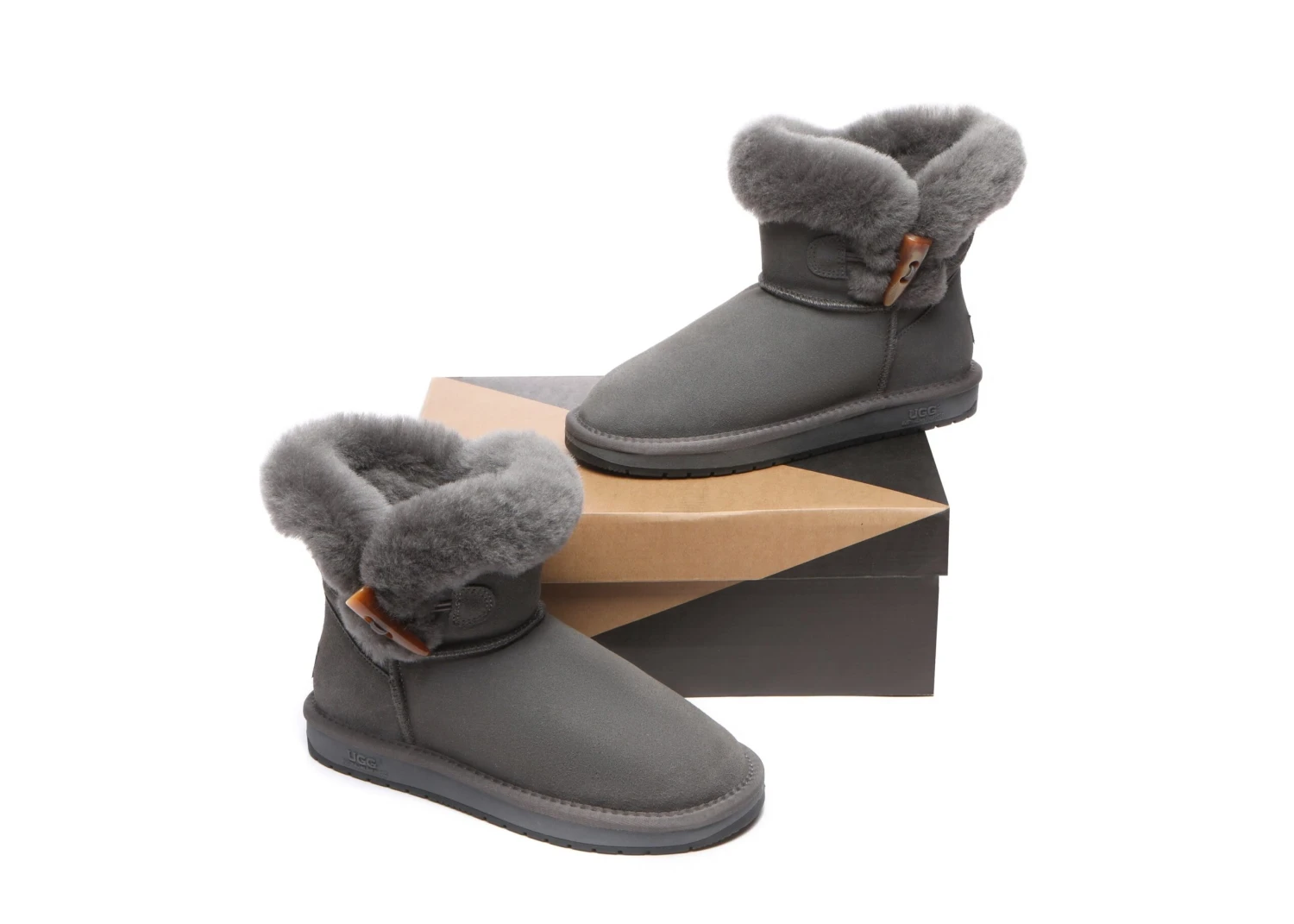 Tiara Fluffy Top Women Mini UGG Boots 11 Tiara Fluffy Top Women Mini UGG Boots - Image 11