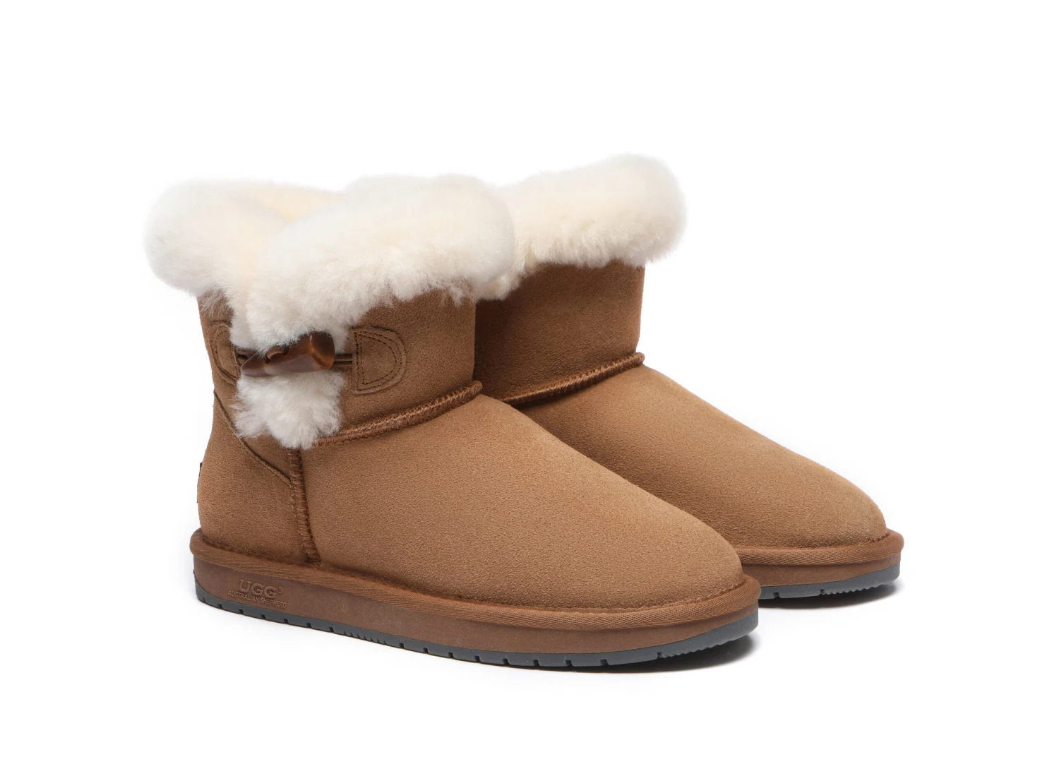 Tiara Fluffy Top Women Mini UGG Boots 3 Tiara Fluffy Top Women Mini UGG Boots - Image 3