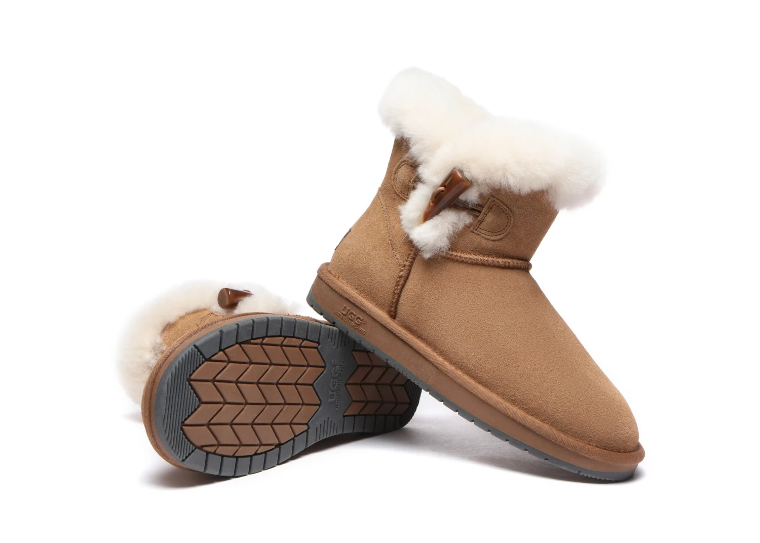 Tiara Fluffy Top Women Mini UGG Boots 4 Tiara Fluffy Top Women Mini UGG Boots - Image 4