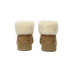 Sheepskin Wool Collar Zipper Platform Mini Ankle Boots 15 Sheepskin Wool Collar Zipper Platform Mini Ankle Boots -Ugg ugg boots ugg boots sheepskin wool ankle mini zip platform 8