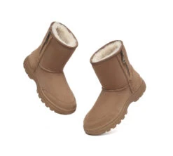 Women Men Sheepskin Wool Zipper Short Outdoor Boots -Ugg ugg boots ugg boots sheepskin wool zipper short outdoor boots 4