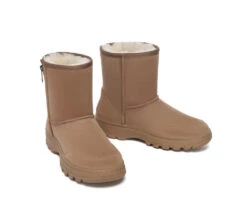 Women Men Sheepskin Wool Zipper Short Outdoor Boots -Ugg ugg boots ugg boots sheepskin wool zipper short outdoor boots 5