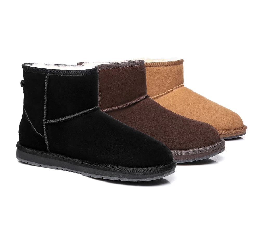 Australian Genuine Sheepskin Unisex Mini Classic Suede Boots 1 Australian Genuine Sheepskin Unisex Mini Classic Suede Boots