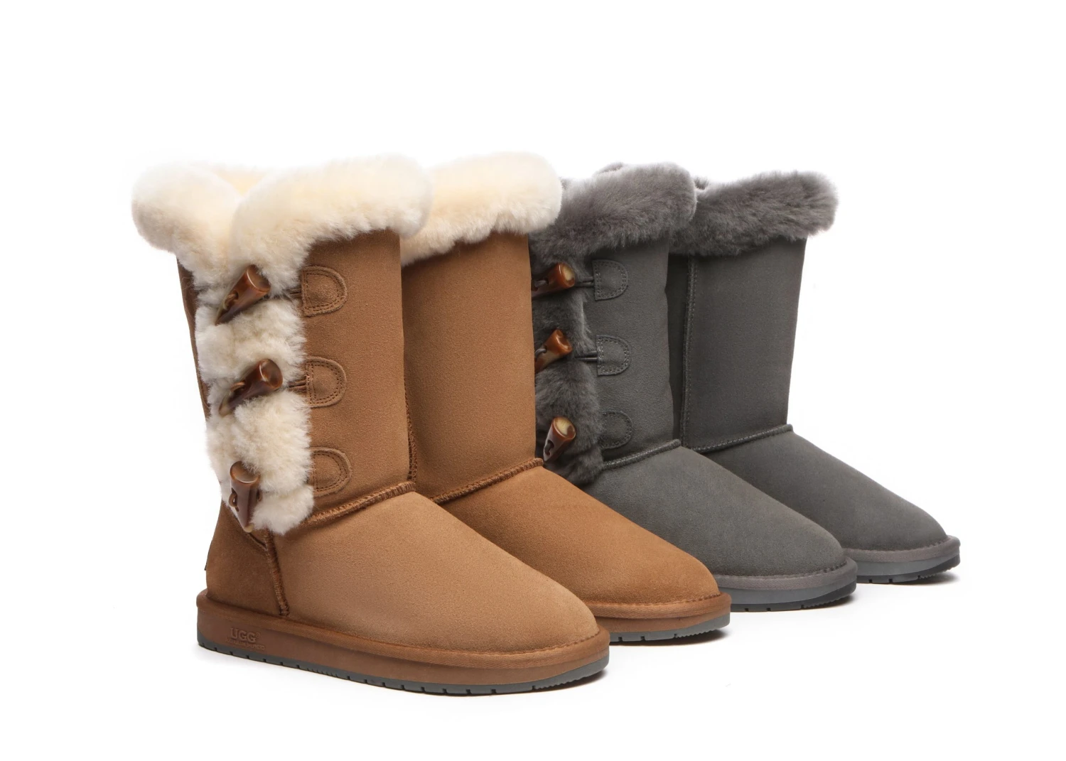 UGG Boots Women Sheepskin Wool Short Boots Tamari Toggle Closure 1 UGG Boots Women Sheepskin Wool Short Boots Tamari Toggle Closure