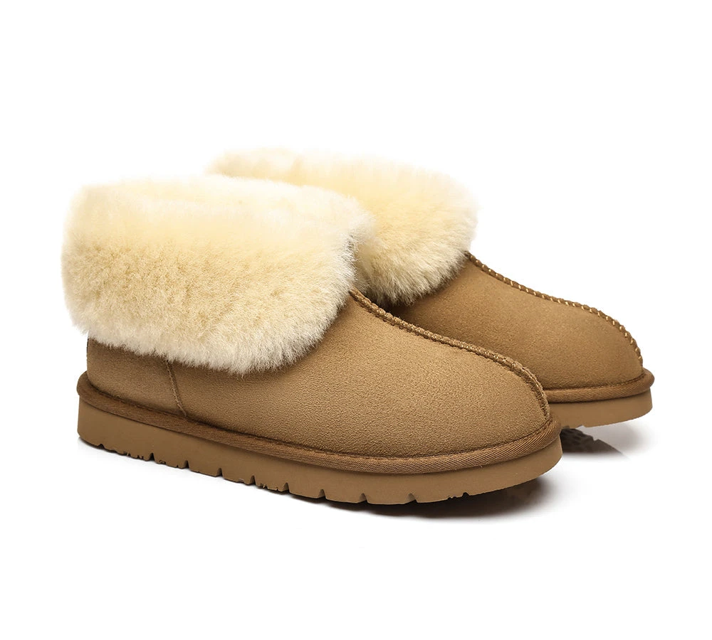 Slippers, Australia Premium Double Face Sheepskin,Unisex Ankle Collar Slipper Mallow 3 Slippers, Australia Premium Double Face Sheepskin,Unisex Ankle Collar Slipper Mallow - Image 3