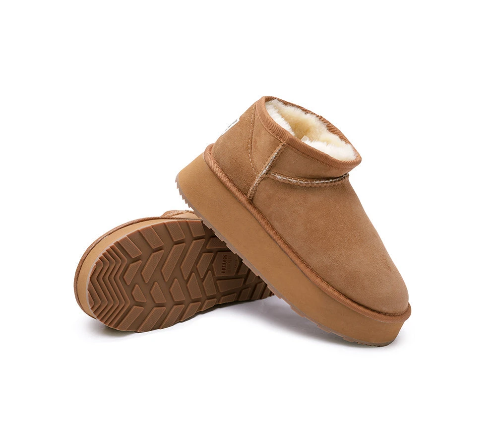 Australian Made Sheepskin Wool Ankle Boots Ultra Mini Platform 3 Australian Made Sheepskin Wool Ankle Boots Ultra Mini Platform - Image 3