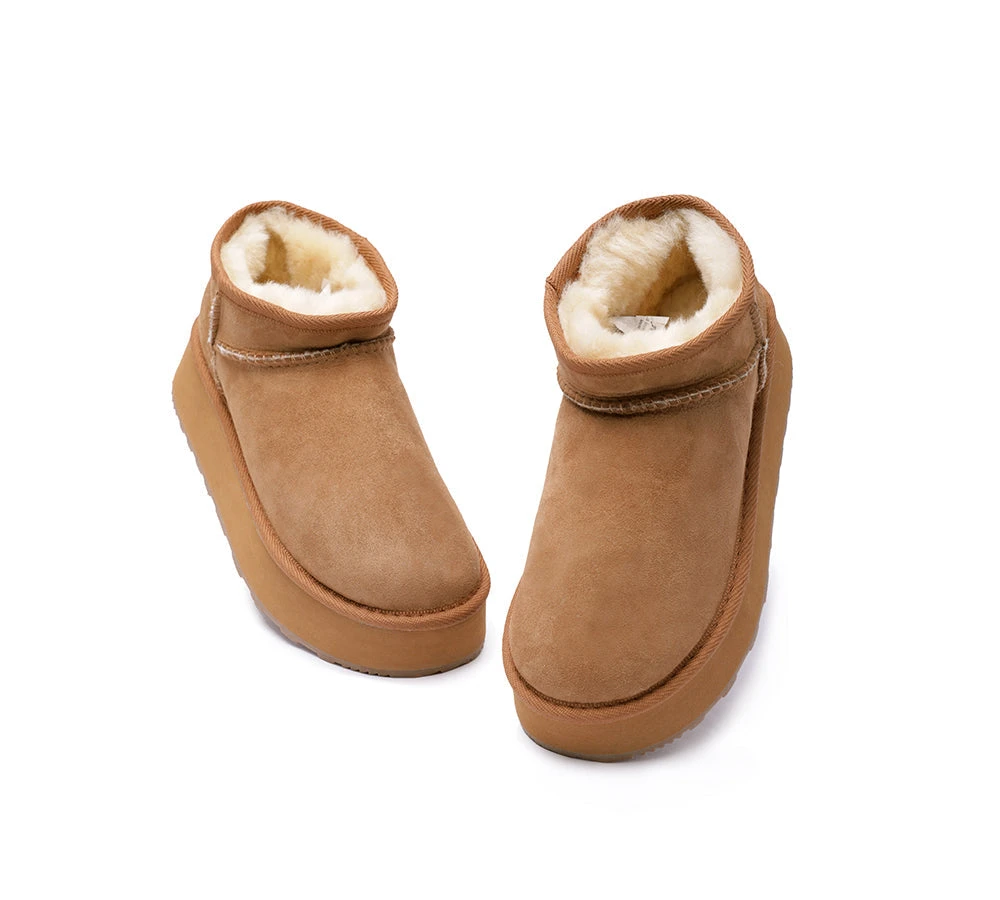 Australian Made Sheepskin Wool Ankle Boots Ultra Mini Platform 4 Australian Made Sheepskin Wool Ankle Boots Ultra Mini Platform - Image 4
