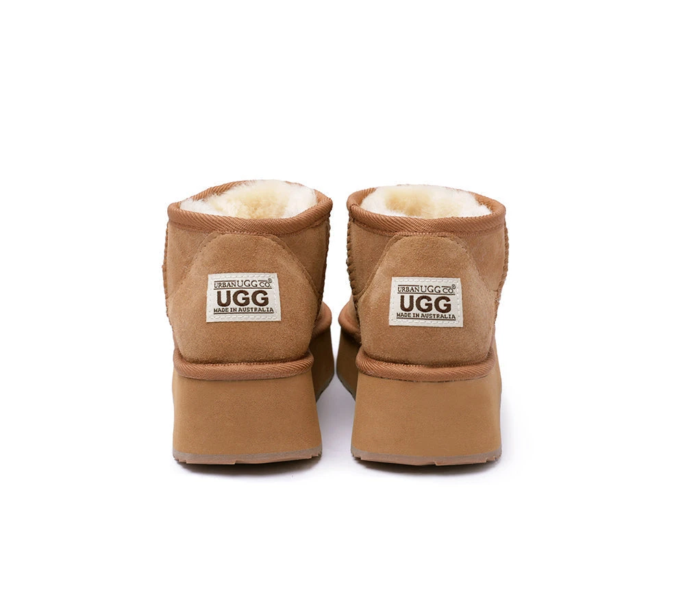 Australian Made Sheepskin Wool Ankle Boots Ultra Mini Platform 6 Australian Made Sheepskin Wool Ankle Boots Ultra Mini Platform - Image 6