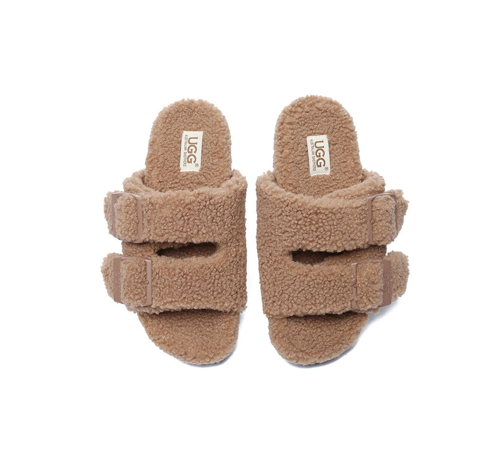UGG Women Shearling Buckle Sandal Slides Jennie 14 UGG Women Shearling Buckle Sandal Slides Jennie - Image 14