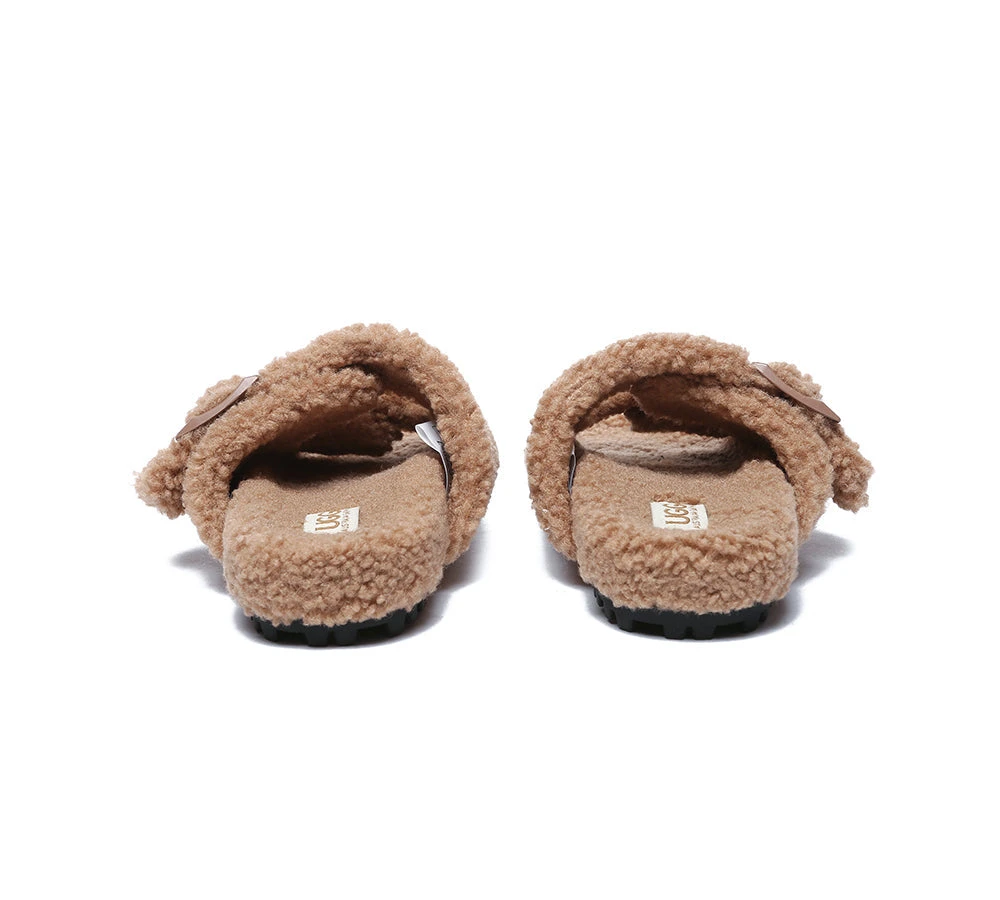 UGG Women Shearling Buckle Sandal Slides Jennie 15 UGG Women Shearling Buckle Sandal Slides Jennie - Image 15