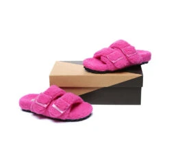 UGG Women Shearling Buckle Sandal Slides Jennie 37 UGG Women Shearling Buckle Sandal Slides Jennie -Ugg ugg slides ugg slippers women adjustable buckle sandal slides jennie 18