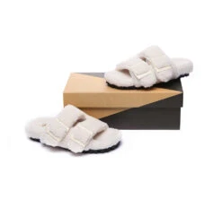 UGG Women Shearling Buckle Sandal Slides Jennie 23 UGG Women Shearling Buckle Sandal Slides Jennie -Ugg ugg slides ugg slippers women adjustable buckle sandal slides jennie 4
