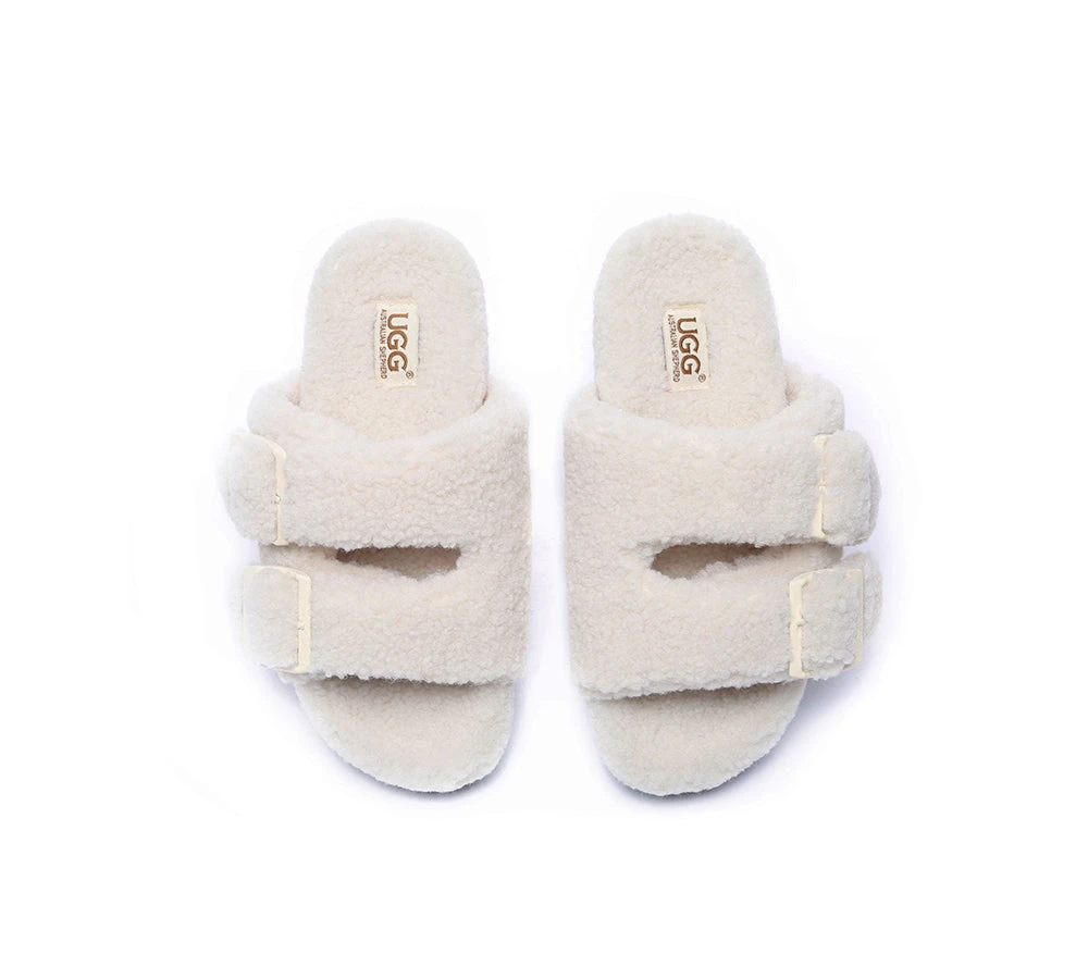 UGG Women Shearling Buckle Sandal Slides Jennie 7 UGG Women Shearling Buckle Sandal Slides Jennie - Image 7