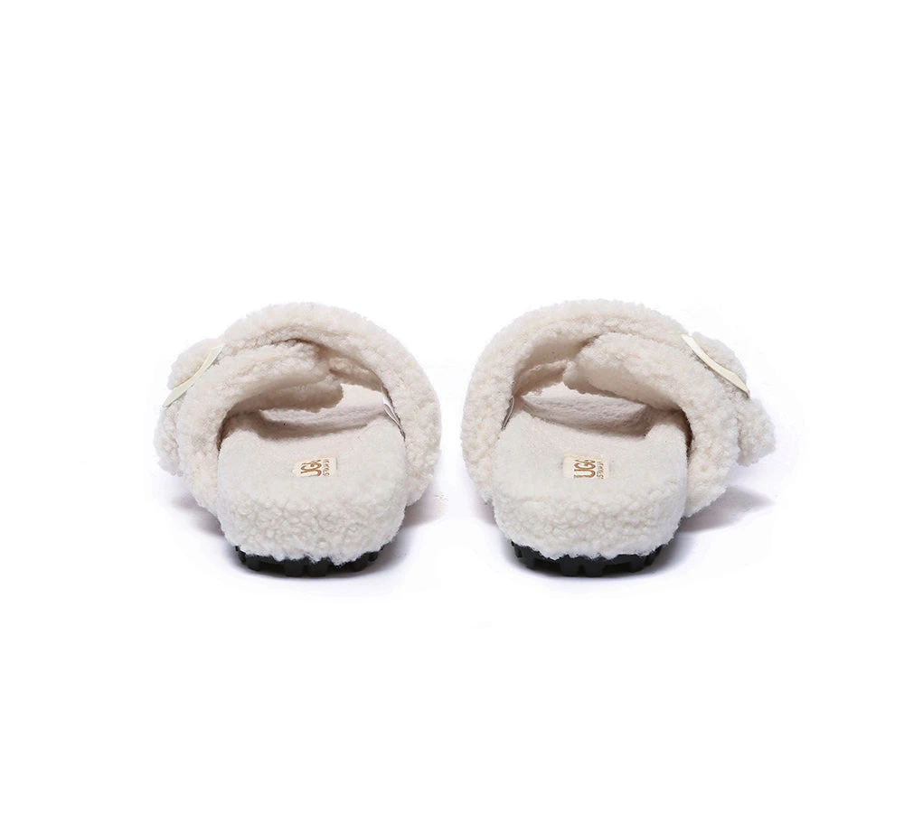 UGG Women Shearling Buckle Sandal Slides Jennie 8 UGG Women Shearling Buckle Sandal Slides Jennie - Image 8