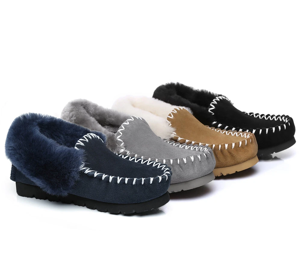 Mens Sheepskin Wool Ankle Slippers Popo Moccasins Big Size 1 Mens Sheepskin Wool Ankle Slippers Popo Moccasins Big Size