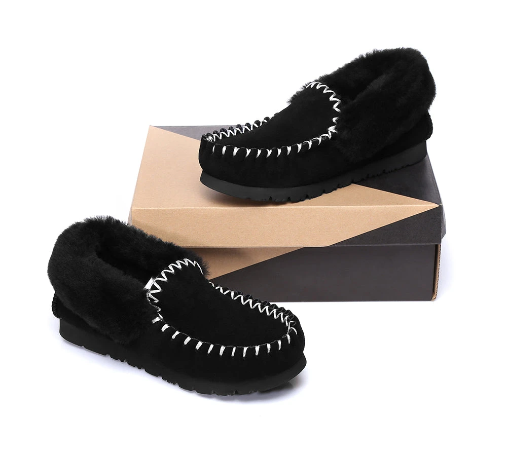 Mens Sheepskin Wool Ankle Slippers Popo Moccasins Big Size 11 Mens Sheepskin Wool Ankle Slippers Popo Moccasins Big Size - Image 11