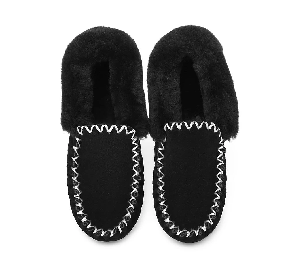 Mens Sheepskin Wool Ankle Slippers Popo Moccasins Big Size 13 Mens Sheepskin Wool Ankle Slippers Popo Moccasins Big Size - Image 13