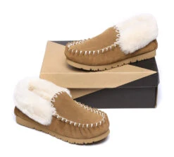 Mens Sheepskin Wool Ankle Slippers Popo Moccasins Big Size 22 Mens Sheepskin Wool Ankle Slippers Popo Moccasins Big Size -Ugg ugg slippers ankle sheepskin slippers mens popo moccasins big size 3