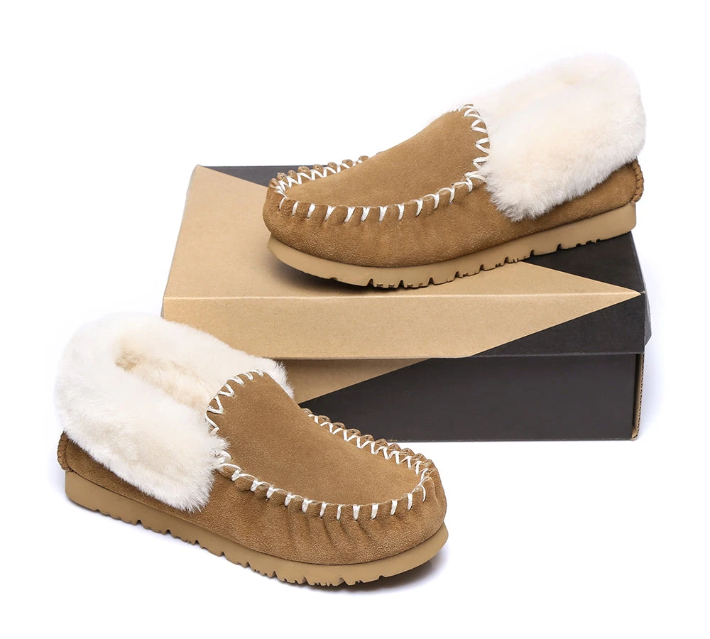 Mens Sheepskin Wool Ankle Slippers Popo Moccasins Big Size 3 Mens Sheepskin Wool Ankle Slippers Popo Moccasins Big Size - Image 3
