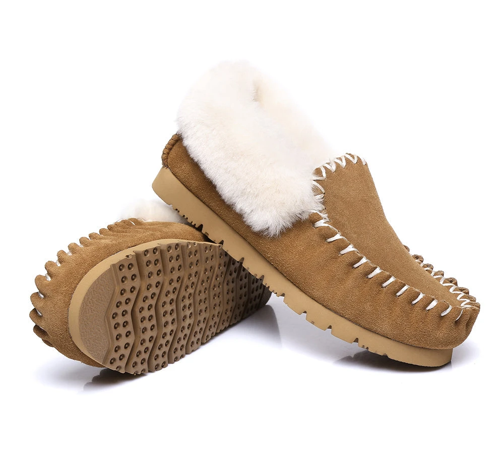 Mens Sheepskin Wool Ankle Slippers Popo Moccasins Big Size 4 Mens Sheepskin Wool Ankle Slippers Popo Moccasins Big Size - Image 4