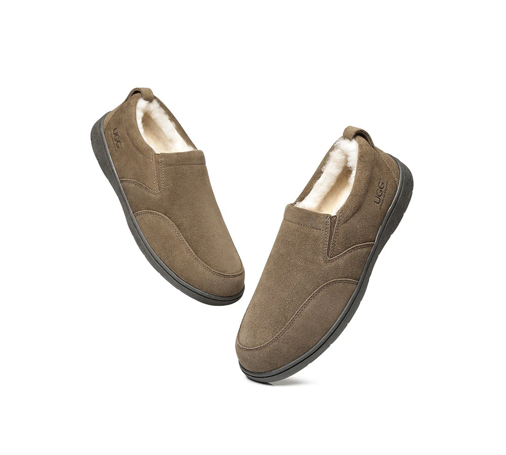 UGG Mens Moccasins Sheepskin Wool Slippers Dino 5 UGG Mens Moccasins Sheepskin Wool Slippers Dino - Image 5