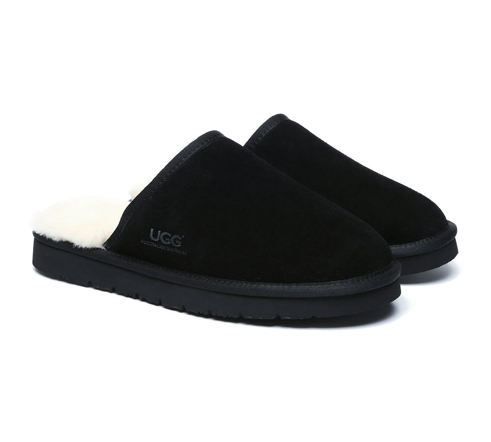 Men Slippers Sheepskin Wool Nonslip Home Slippers Cruz 14 Men Slippers Sheepskin Wool Nonslip Home Slippers Cruz - Image 14