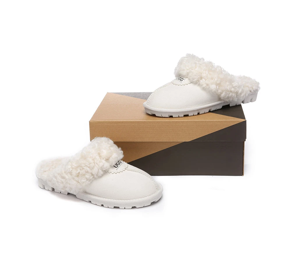 UGG Slippers Double Faced Sheepskin Wool Waffle Curly 11 UGG Slippers Double Faced Sheepskin Wool Waffle Curly - Image 11