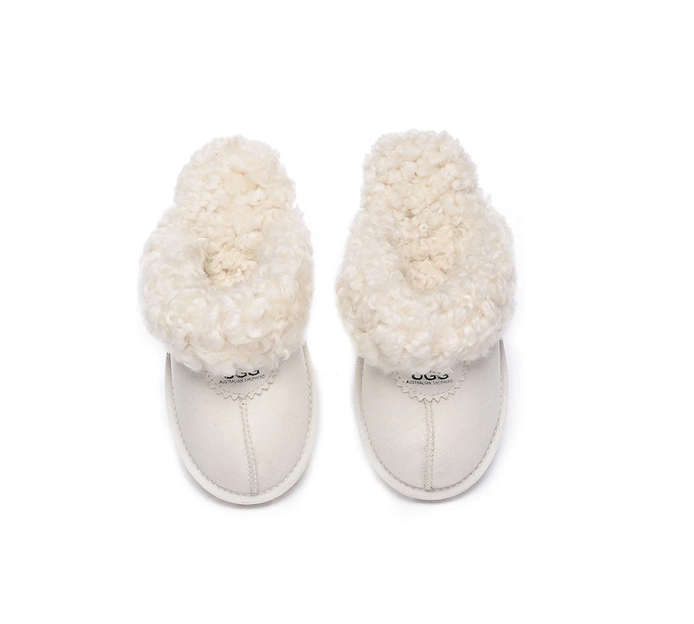 UGG Slippers Double Faced Sheepskin Wool Waffle Curly 13 UGG Slippers Double Faced Sheepskin Wool Waffle Curly - Image 13