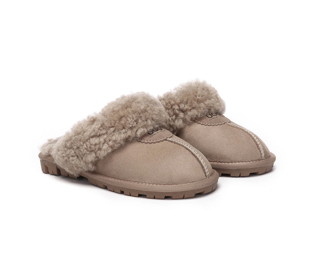 UGG Slippers Double Faced Sheepskin Wool Waffle Curly 15 UGG Slippers Double Faced Sheepskin Wool Waffle Curly - Image 15