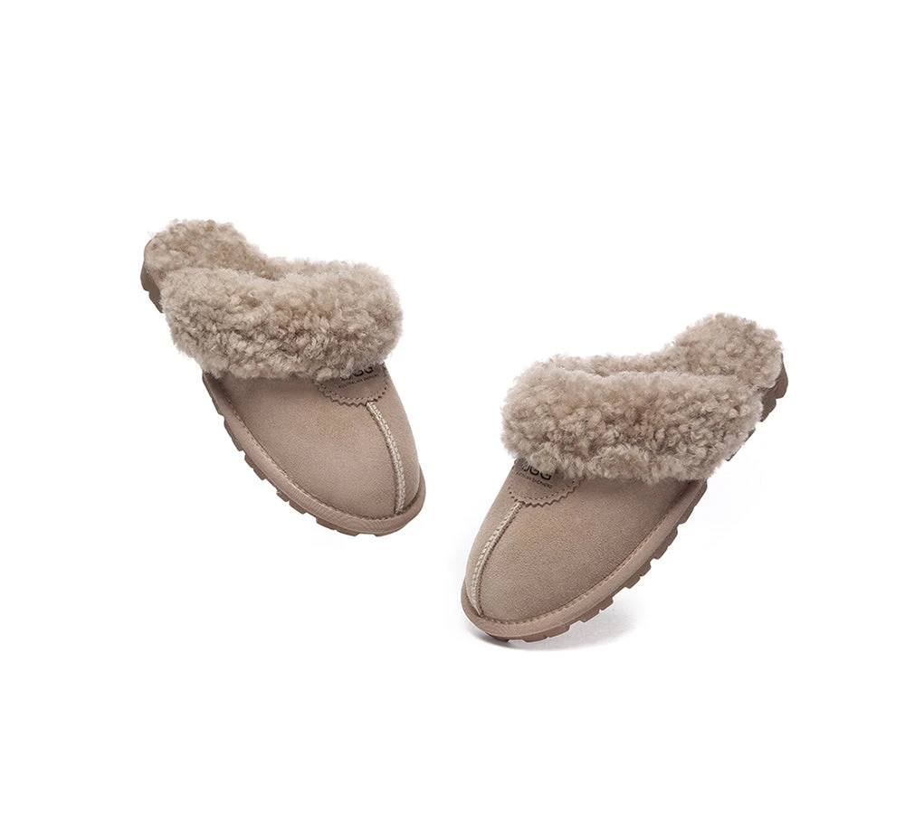 UGG Slippers Double Faced Sheepskin Wool Waffle Curly 18 UGG Slippers Double Faced Sheepskin Wool Waffle Curly - Image 18
