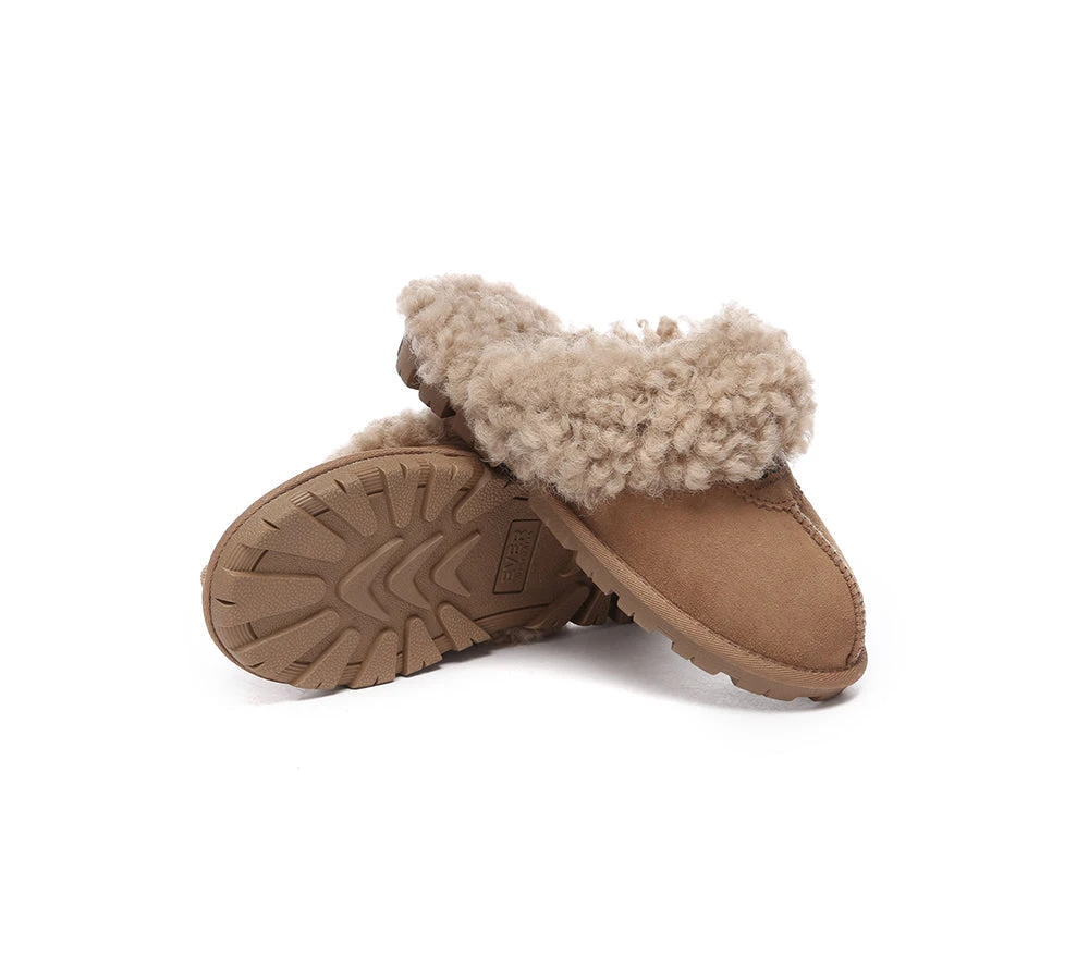 UGG Slippers Double Faced Sheepskin Wool Waffle Curly 4 UGG Slippers Double Faced Sheepskin Wool Waffle Curly - Image 4