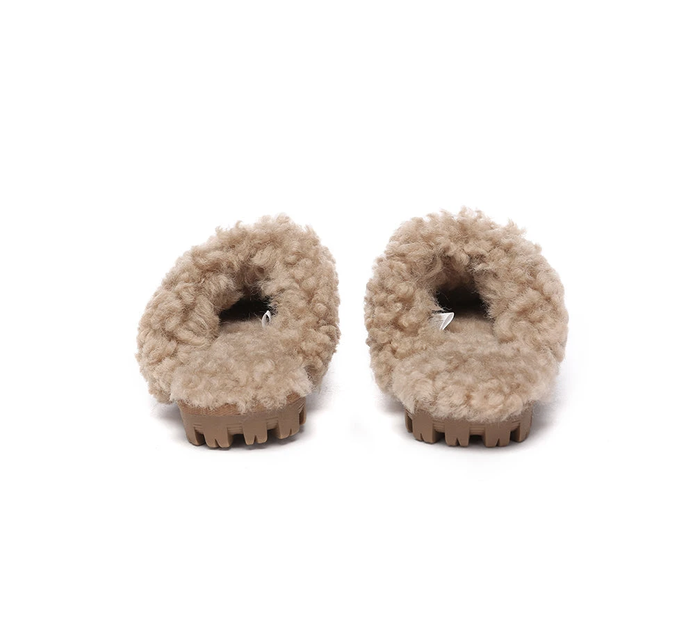 UGG Slippers Double Faced Sheepskin Wool Waffle Curly 8 UGG Slippers Double Faced Sheepskin Wool Waffle Curly - Image 8