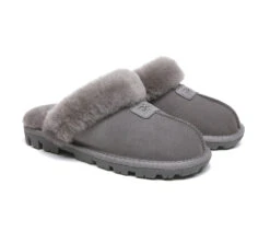 Double Face Sheepskin Wool Home Slippers Suzie Scuff -Ugg ugg slippers australian shepherd ugg double face sheepskin wool slippers suzie scuff 20