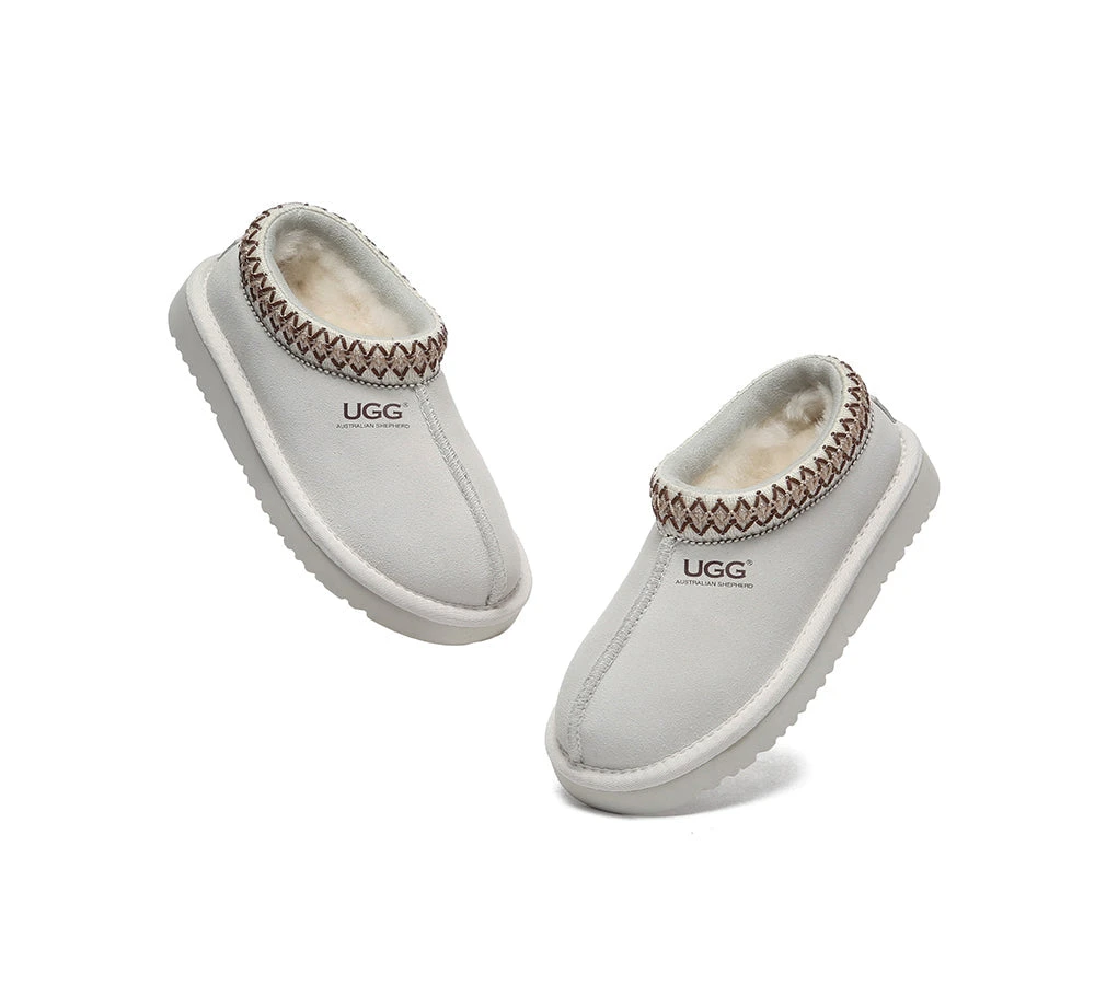 Kids Sheepskin Wool Ankle Tazzy Slippers Hippie 12 Kids Sheepskin Wool Ankle Tazzy Slippers Hippie - Image 12