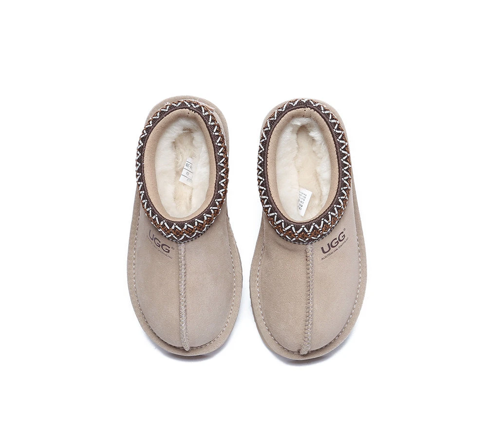 Kids Sheepskin Wool Ankle Tazzy Slippers Hippie 19 Kids Sheepskin Wool Ankle Tazzy Slippers Hippie - Image 19