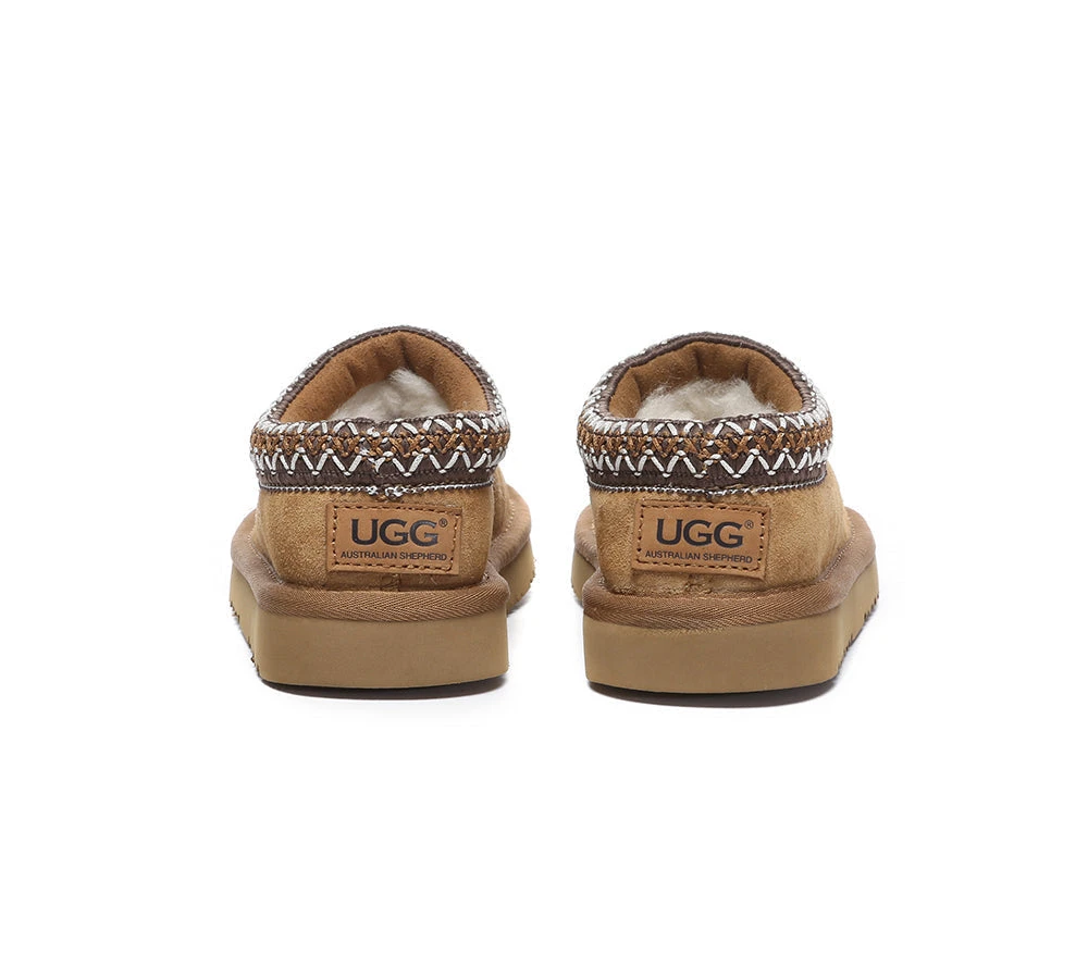 Kids Sheepskin Wool Ankle Tazzy Slippers Hippie 8 Kids Sheepskin Wool Ankle Tazzy Slippers Hippie - Image 8