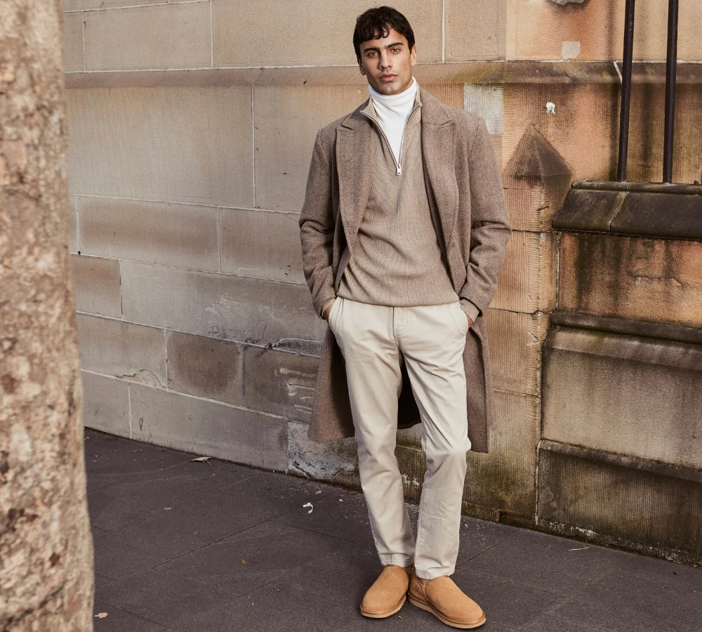 UGG Men Slippers Sheepskin Wool Ankle Booties Porter 2 UGG Men Slippers Sheepskin Wool Ankle Booties Porter - Image 2