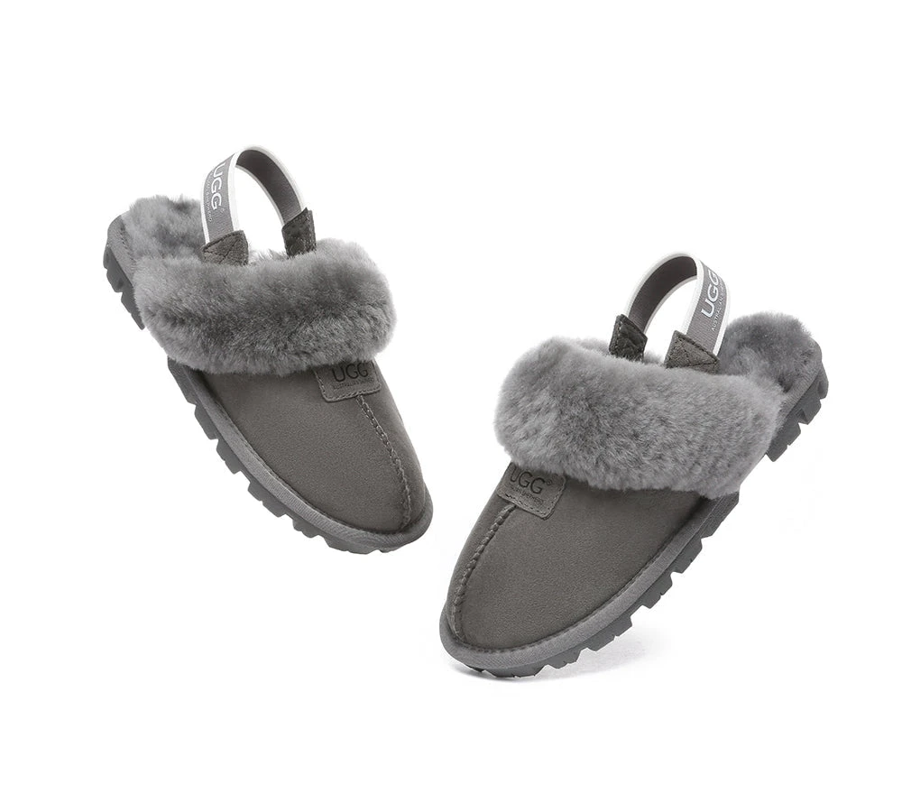 Sheepskin Wool Removable Strap Slingback Slippers Suzie Ll 12 Sheepskin Wool Removable Strap Slingback Slippers Suzie Ll - Image 12