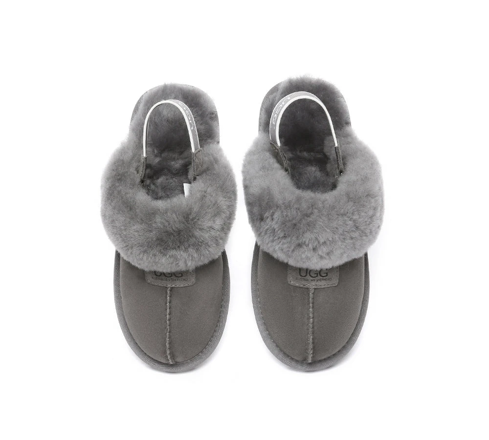 Sheepskin Wool Removable Strap Slingback Slippers Suzie Ll 13 Sheepskin Wool Removable Strap Slingback Slippers Suzie Ll - Image 13