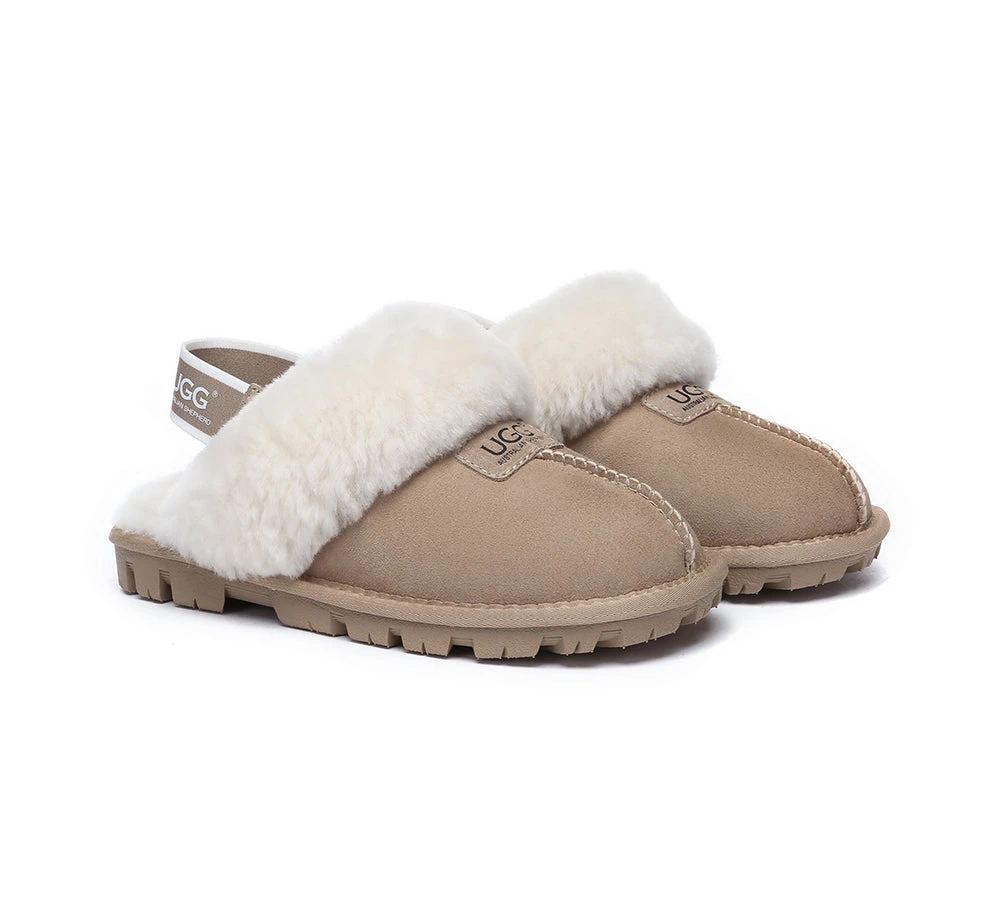 Sheepskin Wool Removable Strap Slingback Slippers Suzie Ll 15 Sheepskin Wool Removable Strap Slingback Slippers Suzie Ll - Image 15