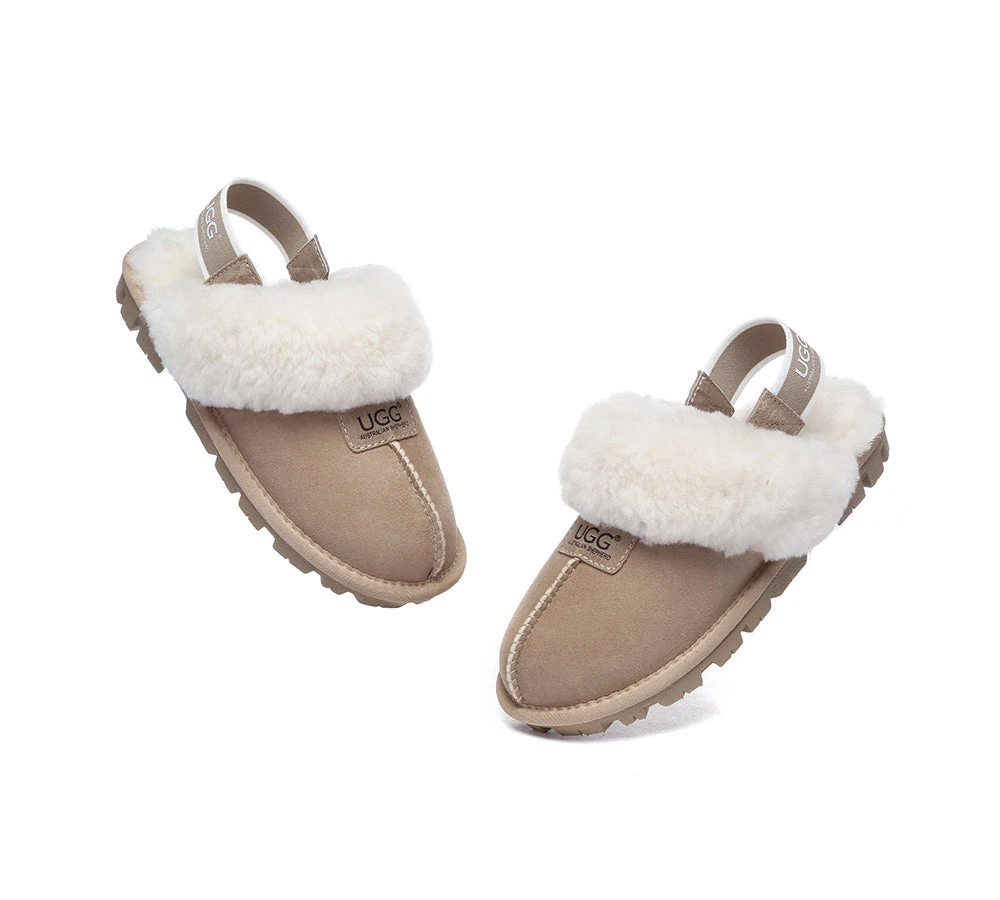 Sheepskin Wool Removable Strap Slingback Slippers Suzie Ll 18 Sheepskin Wool Removable Strap Slingback Slippers Suzie Ll - Image 18