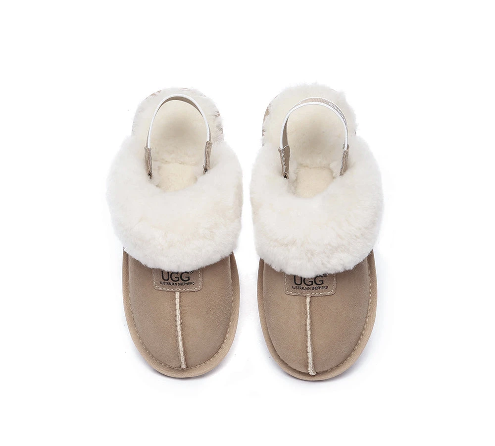 Sheepskin Wool Removable Strap Slingback Slippers Suzie Ll 19 Sheepskin Wool Removable Strap Slingback Slippers Suzie Ll - Image 19