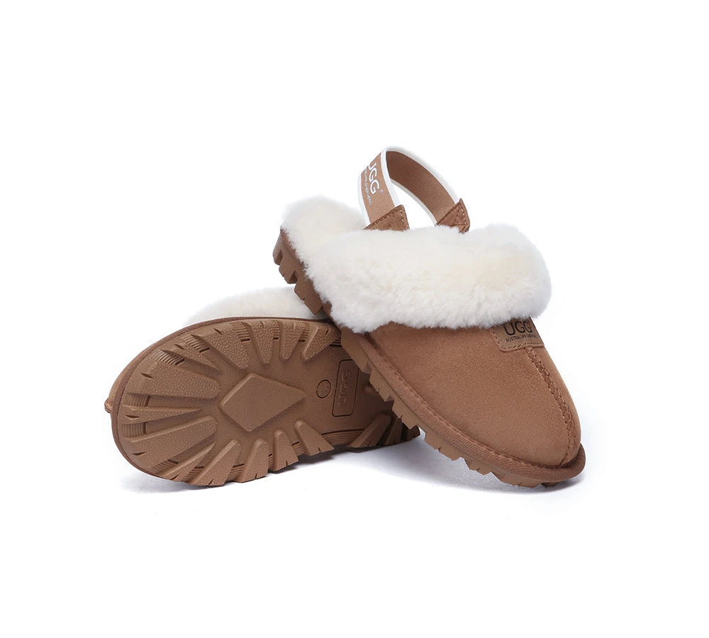 Sheepskin Wool Removable Strap Slingback Slippers Suzie Ll 4 Sheepskin Wool Removable Strap Slingback Slippers Suzie Ll - Image 4