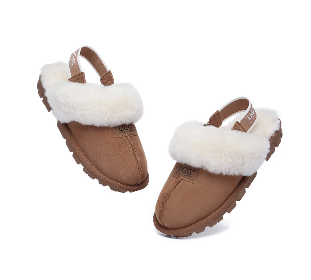 Sheepskin Wool Removable Strap Slingback Slippers Suzie Ll 6 Sheepskin Wool Removable Strap Slingback Slippers Suzie Ll - Image 6