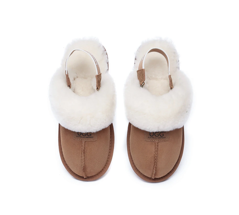 Sheepskin Wool Removable Strap Slingback Slippers Suzie Ll 7 Sheepskin Wool Removable Strap Slingback Slippers Suzie Ll - Image 7