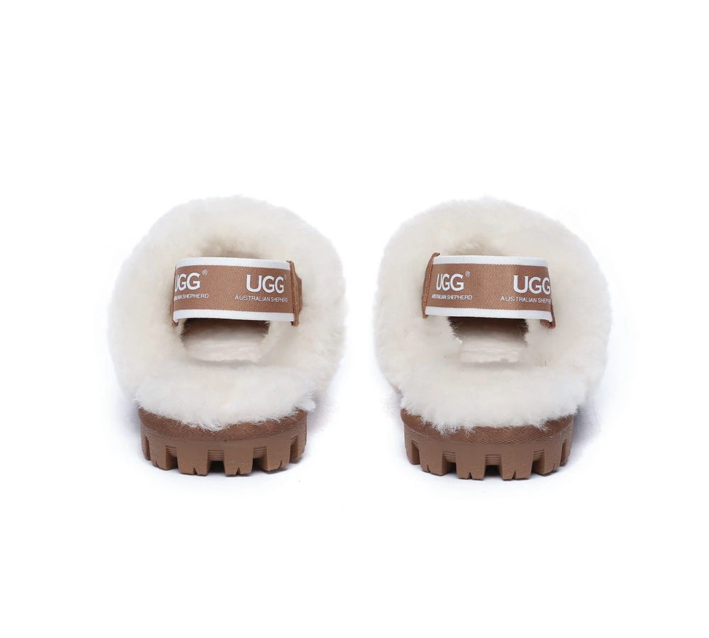 Sheepskin Wool Removable Strap Slingback Slippers Suzie Ll 8 Sheepskin Wool Removable Strap Slingback Slippers Suzie Ll - Image 8