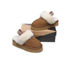 UGG Slipper Women Sheepskin Wool Removable Strap Slingback Waffle Platform Sandals 25 UGG Slipper Women Sheepskin Wool Removable Strap Slingback Waffle Platform Sandals -Ugg ugg slippers removable strap slingback ugg slipper women waffle platform 4