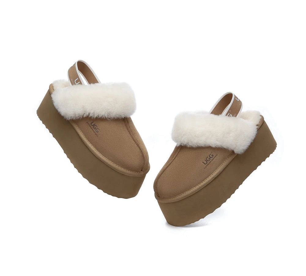 UGG Slippers Women Slingback Platform Slippers Muffin Plus 5 UGG Slippers Women Slingback Platform Slippers Muffin Plus - Image 5